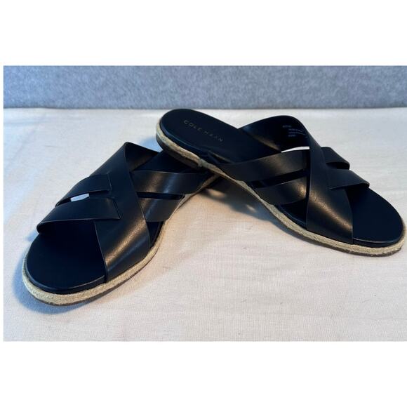 Cole Haan Women's sz 6 Florens Cross Strap Espadrille Slide Sandals - Picture 2 of 8